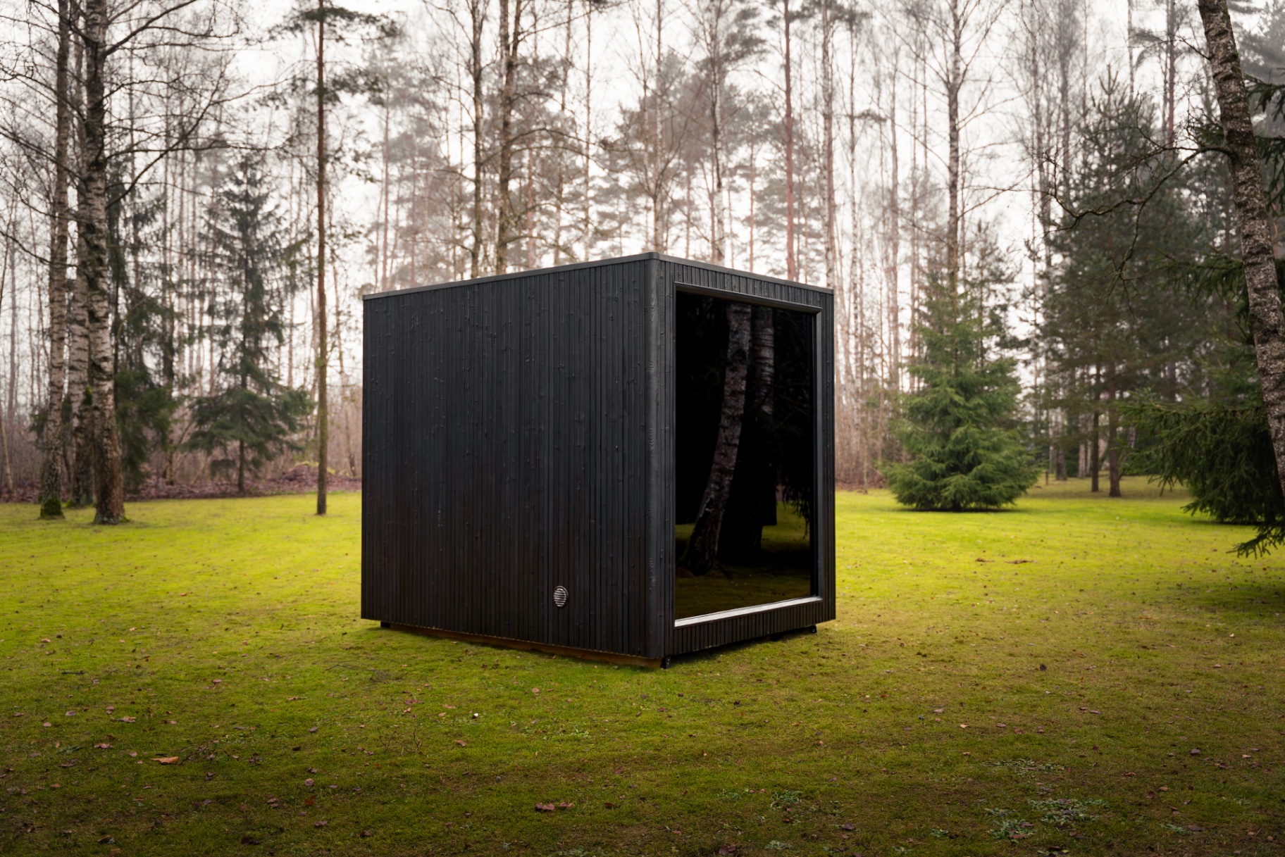 Jonas Grand barrel sauna in ebony charred timber | Signature Garden Rooms Scotland