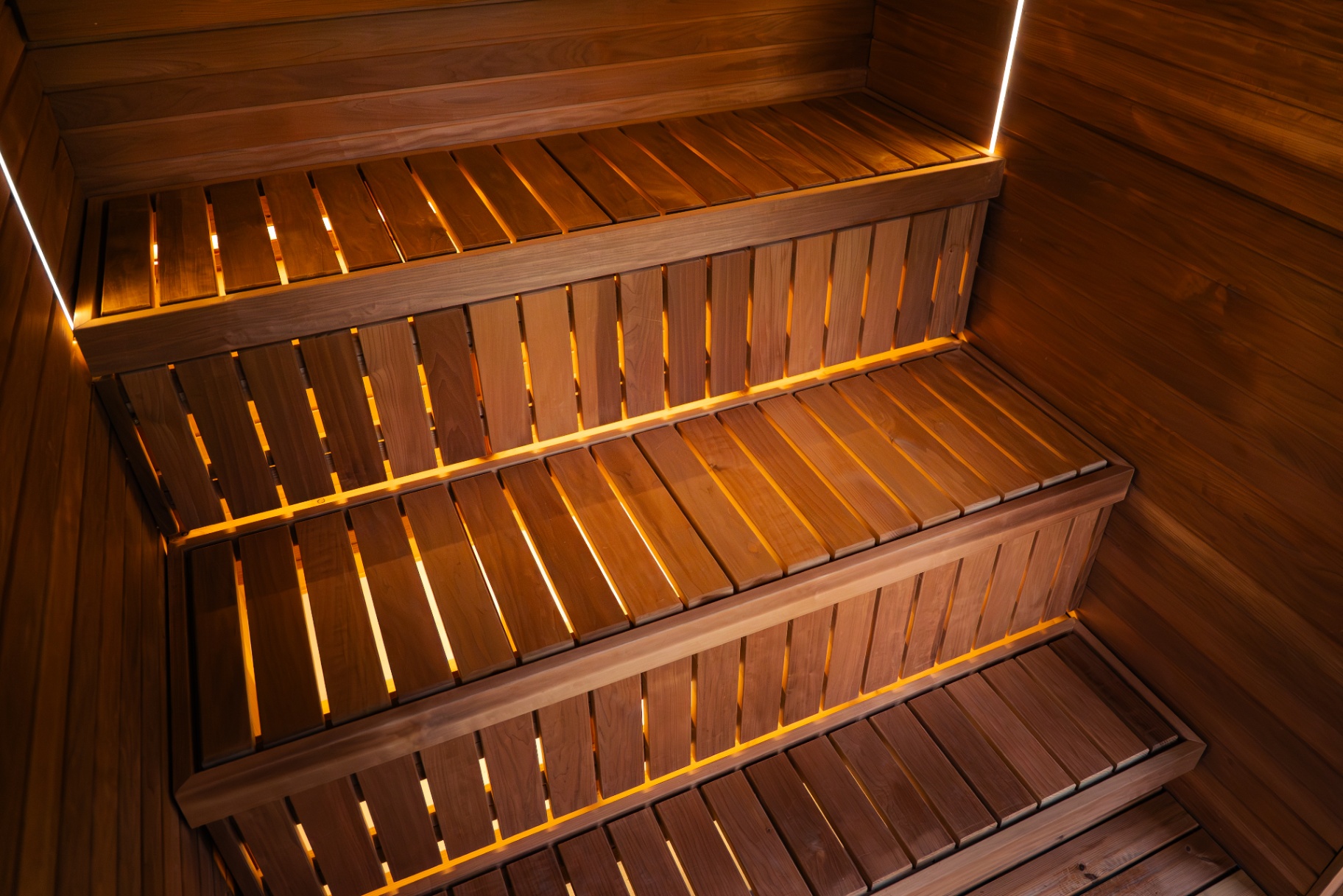 Jonas Grand barrel sauna in teak finish | Signature Garden Rooms installation