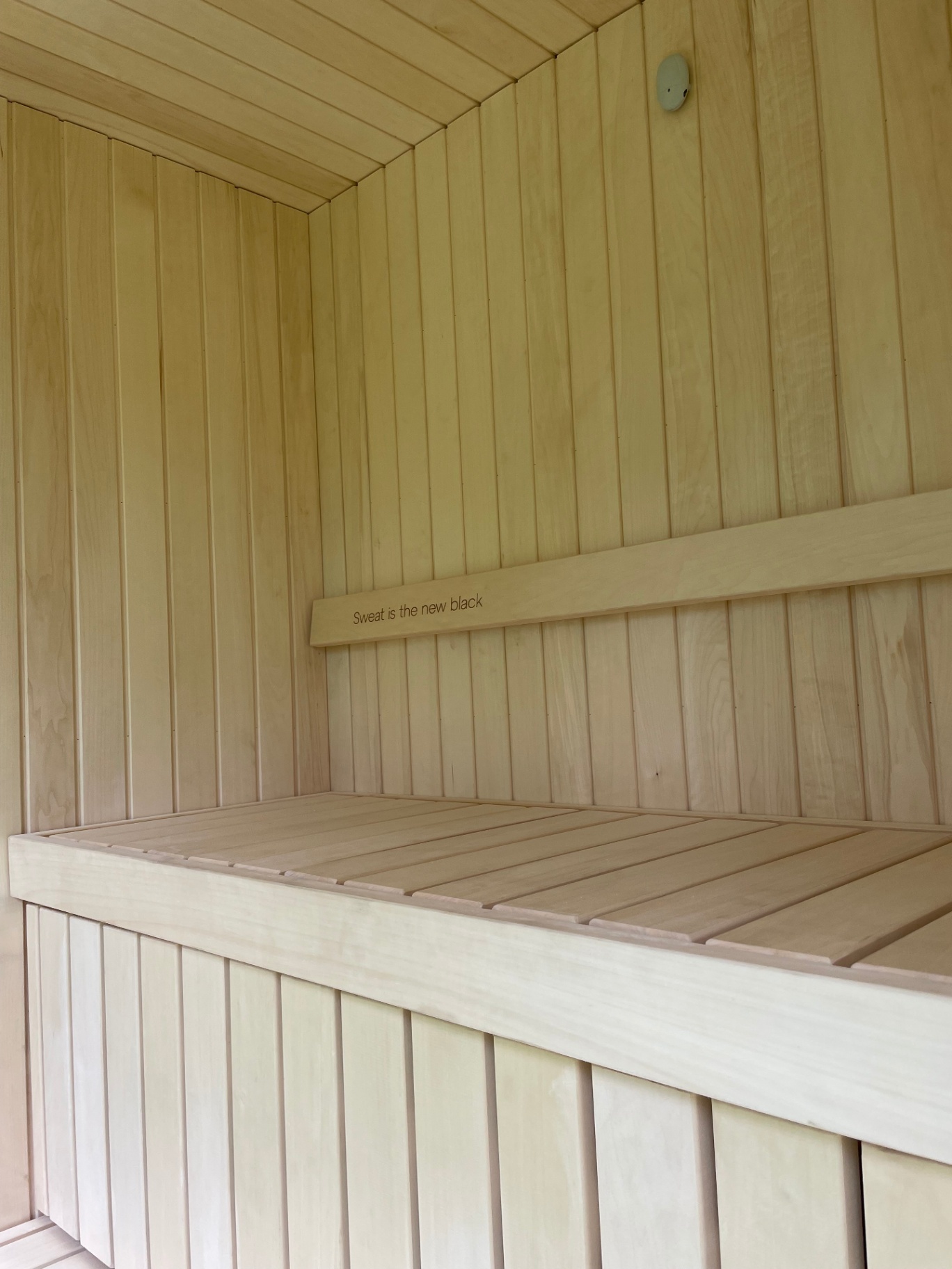 Jonas S compact barrel sauna in ebony finish | Signature Garden Rooms