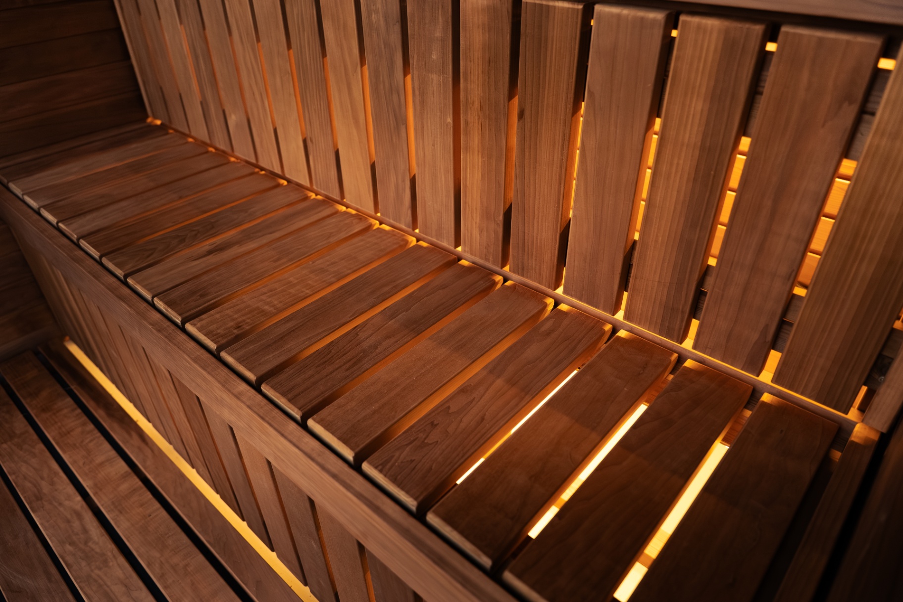 Teak barrel sauna with Harvia Spirit heater | Signature Garden Rooms