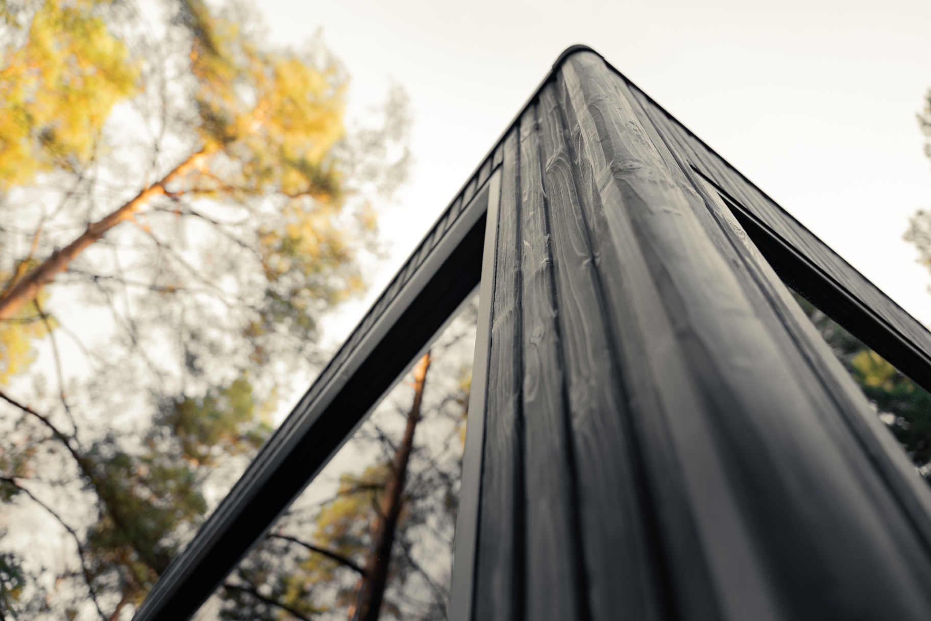 Ebony cube sauna with HUUM black glass heater | Signature Garden Rooms