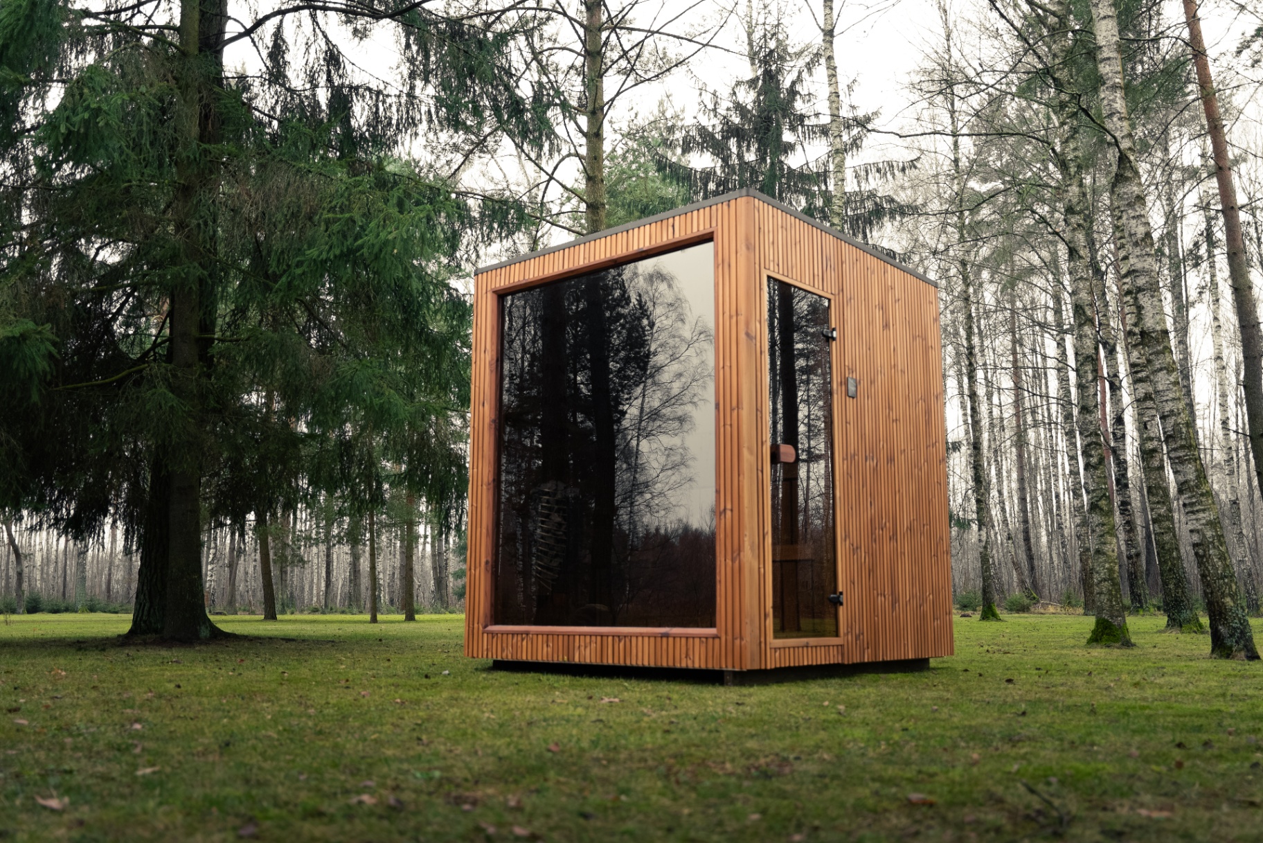 Teak barrel sauna with Harvia Spirit heater | Signature Garden Rooms