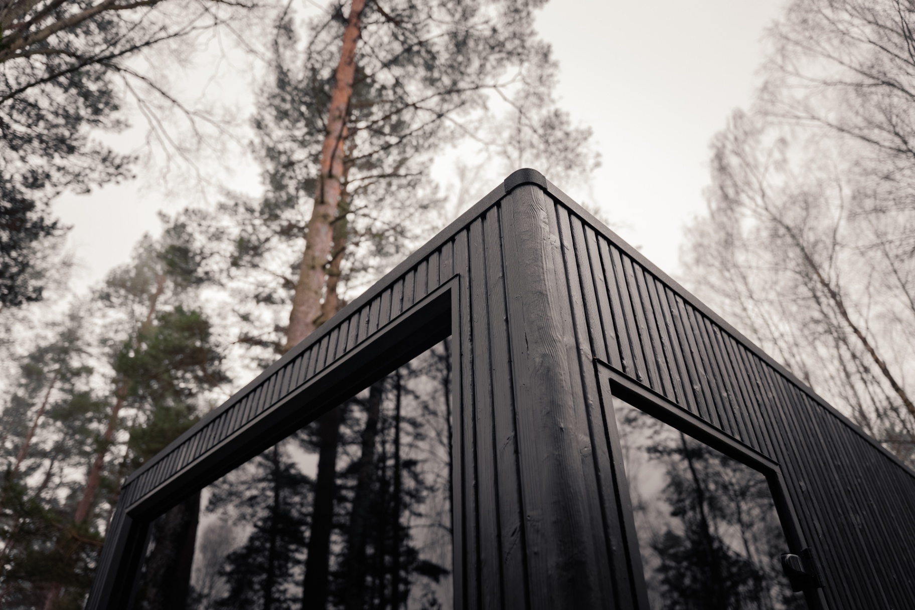 Jonas Grand barrel sauna in ebony charred timber | Signature Garden Rooms Scotland